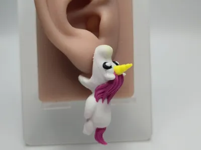 Unicorn Chomper Earrings earrings, photo by LoFi Layers